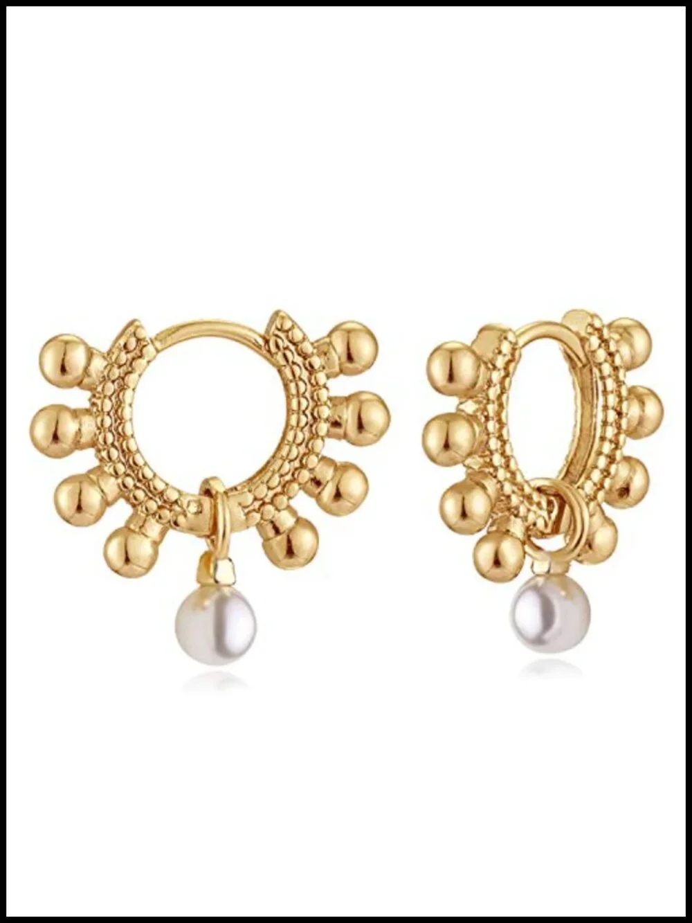 14K Gold Plated Hoop Earrings Hypoallergenic Lightweight Everyday Jewelry